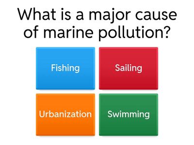 Marine Pollution Quiz sexto ano Clio book