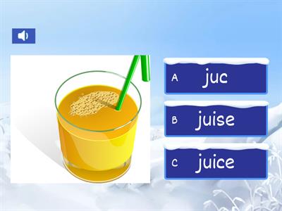 Food choose the correct word 