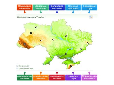 6_ Рельєф України. Номенклатура