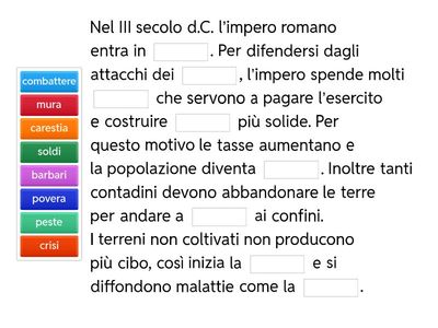 LA CRISI DELL'IMPERO ROMANO