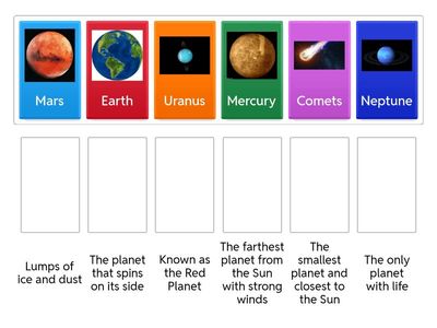 Match the Planet to its fact