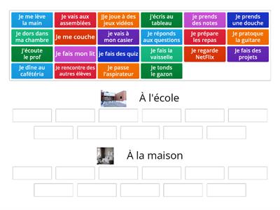 À l'école ou à la maison