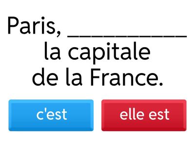 Elle/il est... vs C'est...