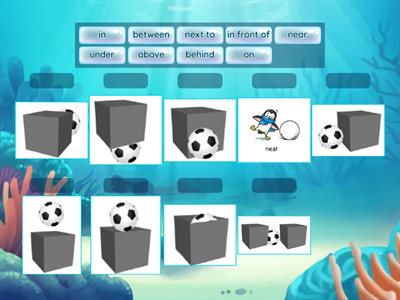   Prepositions of place: In, on, over, above, under, behind, in front of, next to, between