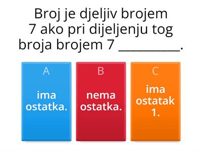 Djeljivost prirodnih brojeva. Djelitelj.