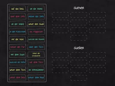 stehen - stellen