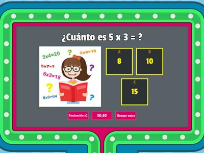 Juego de tablas de multiplicar 