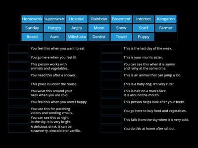 Movers Vocabulary Match