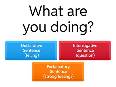 G1 - Exclamatory / Declarative / Interrogative Sentences 