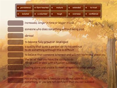 Gap Year Vocabulary (key words)