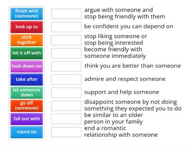 Unit 11 Phrasal Verbs: Relationships