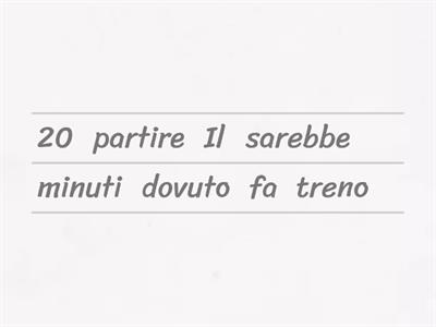  ITALIANO, LIVELLO INTERMEDIO - RIORDINA LE FRASI