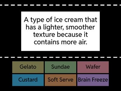 Ice cream L3 Vocab Game