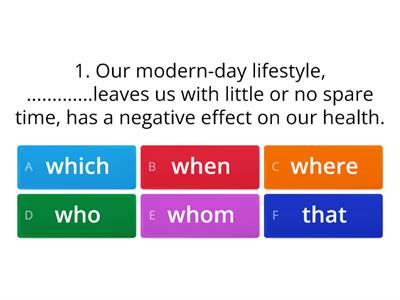 V3, Relative clauses (defining + non-defining)