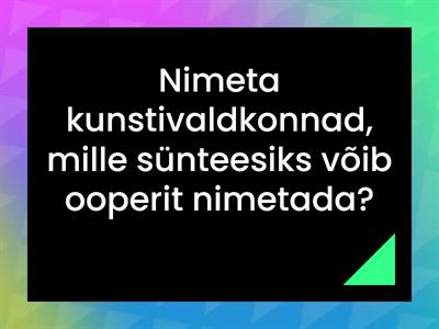 9. kl Kordamisküsimused: Ooper, operett, muusikal, ballett.