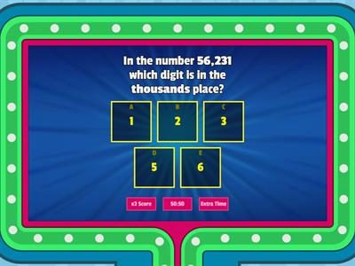 Place Value- Gameshow Quiz - Grade 4