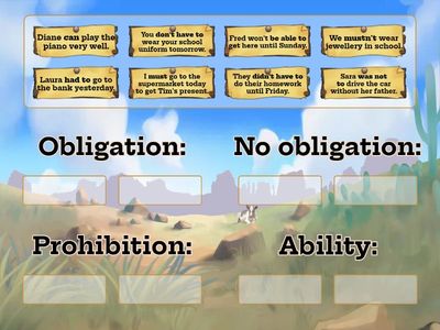 Modals: obligation, prohibition and ability.