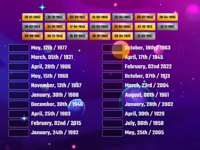 DATES IN ENGLISH