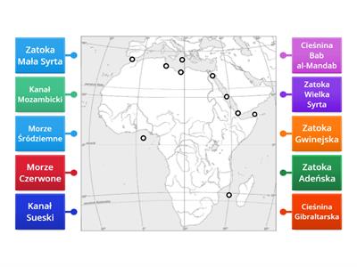 Morza, zatoki, cieśniny i kanały Afryki