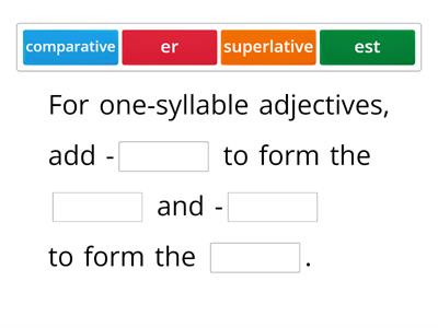 Comparatives and Superlatives