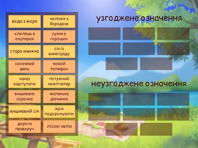 Узгоджені та неузгоджені означення