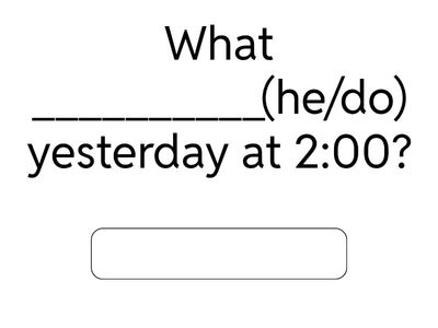 PAST SIMPLE vs PAST CONTINUOUS