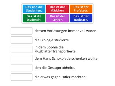 Was passt? (Relativpronomen)