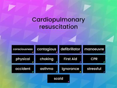 Health & Wellbeing vocab