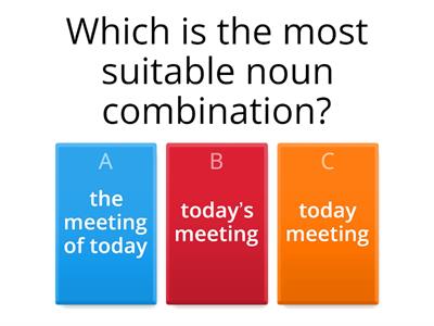 Noun Combinations Unit 4