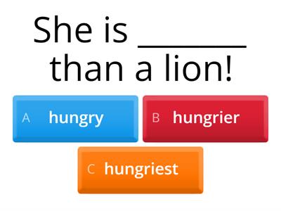 Comparatives -er, -est