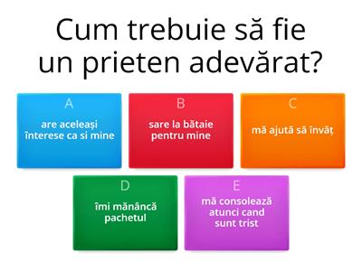 Fișă de lucru educație civica - Prietenia