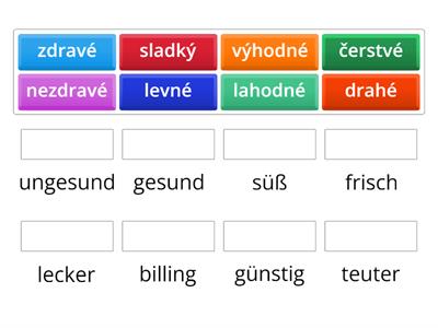 Němčina jídlo Tercie 2