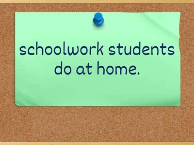 My school key vocabulary