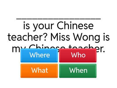 Book 2A Question Words