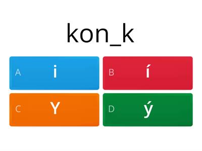 Mäkké spoluhlásky - doplň i, í, y