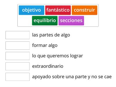 Puentes por todas partes vocabulario