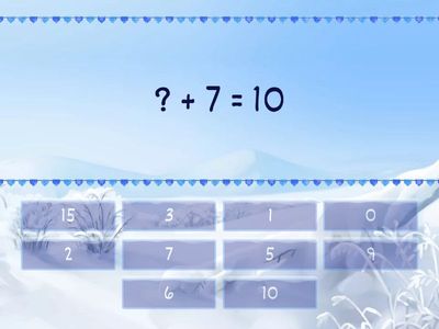 Winter Math Missing Addends