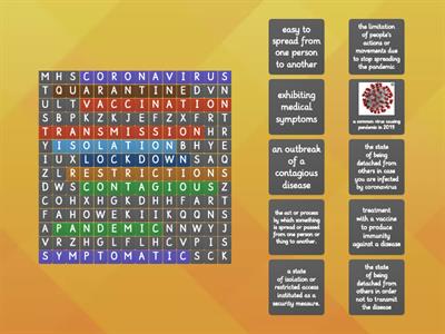 coronavirus vocabulary wordsearch