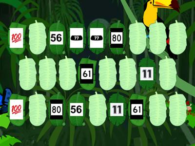 Numbers from 10 to 100