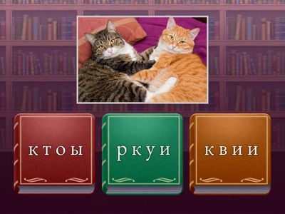 найди правильный набор букв для слова