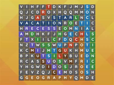 word search 3rd grade