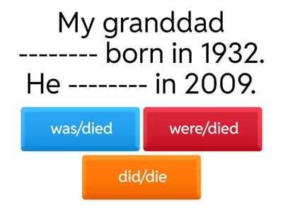 Regular and irregular verbs