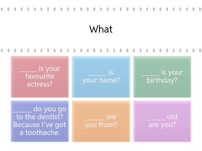T5B 4.9 Select the correct question word Find the match.