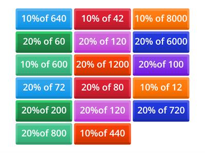 10% and 20% of amounts