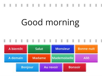 French Greetings - Find the Match