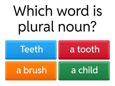 Posttest -Singular/Plural nouns