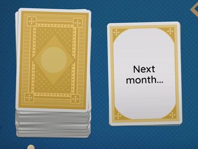 Future speaking (going to or present continuous)