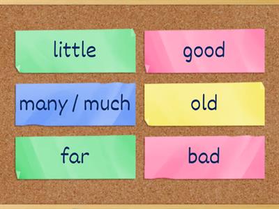 Irregular adjectives - Comparatives (1)