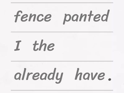 Present Perfect (Ordering) Full Blast 7(3a)