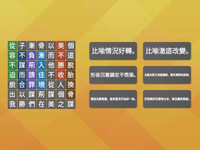 翰林國小國語_2下L05笑容回來了 找出成語，再配對解釋